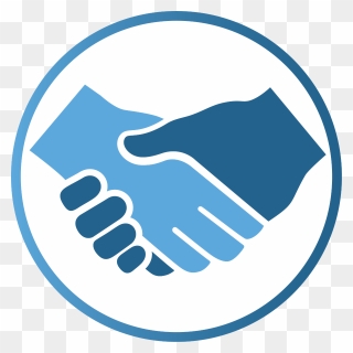 Partnership Collaboration - Hand Shake Clipart Blue - Png Download