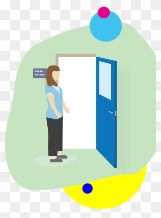 Illustration Of A Nurse Managers Office - Illustration Clipart