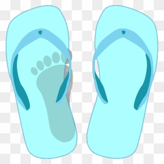 Thong Light Blue With Footprint Png Images - Clip Art Transparent Png
