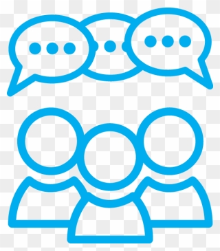 Encourages Peer Collaboration And Design Thinking - Group Discussion Clipart Black And White - Png Download