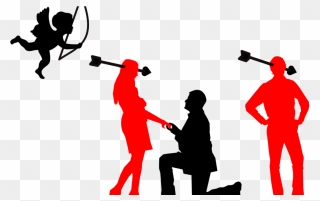Best April Fools Pranks Of - Man On One Knee Silhouette Clipart