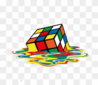 Melting Rubik's Cube Clipart