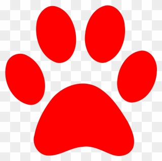 Paw Print Images - Dog Paw Print Red Clipart