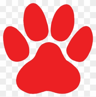 Red Paw With Transparent Background - Beechwood High School Logo Clipart