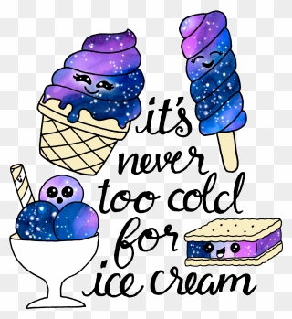 Galaxy Ice Cream Drawing Clipart