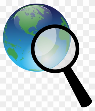 Globe,sphere,circle - Magnifying Glass Science Clipart - Png Download