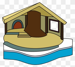 Cabin Clipart Cozy Cabin, Cabin Cozy Cabin Transparent - Club Penguin Tree Igloo - Png Download