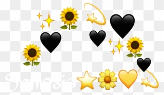 #napis Samosia - Flower Crown Emoji Png Clipart