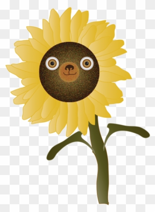 Sunflower Mascot Illustration - Black-eyed Susan Clipart
