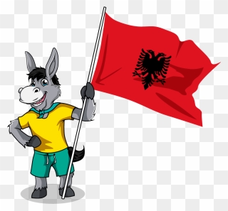 Balkan Flags Albania - Chasing The Donkey Slovenia Flag Clipart