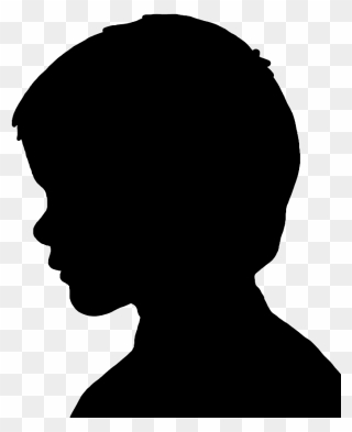 Face Silhouettes Of Men, Women And Children - Man Head Profile Silhouette Clipart