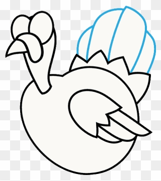A Clipart And A Turkey In Fum 2 Draw Picture Freeuse - Easy Turkey Drawing - Png Download