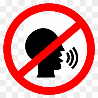 No Talking Sign - No Talking Clipart - Png Download