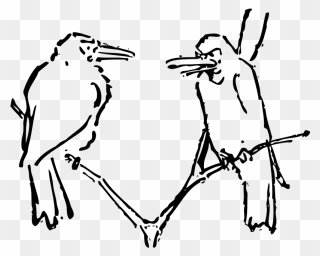 Birds Talking Png Images - Animals Talking Clipart Black And White Transparent Png