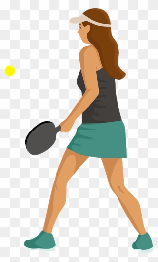 Pickleball Player Clipart - Illustration - Png Download
