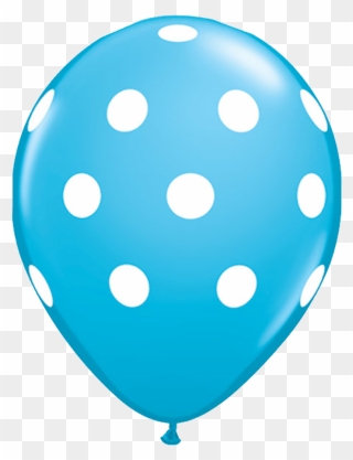 Balloon Blue Polka Dots Clipart