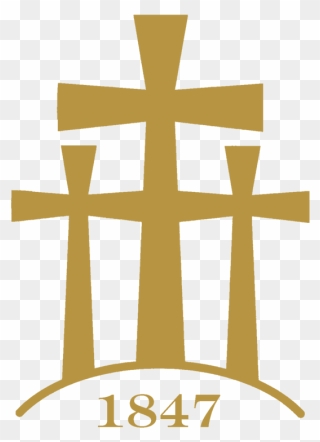 Calvary Church Logo Gold Even Wider - Cross Clipart