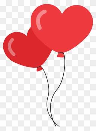 Love Vector Png - Heart Shaped Balloon Png Clipart