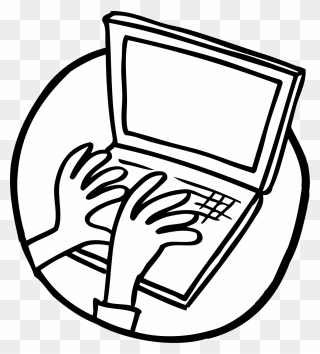 Laptop In Use - Laptop Clipart Png Transparent Png