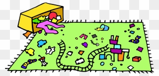 Messy Room - Clipart Cleaning Up Toys - Png Download