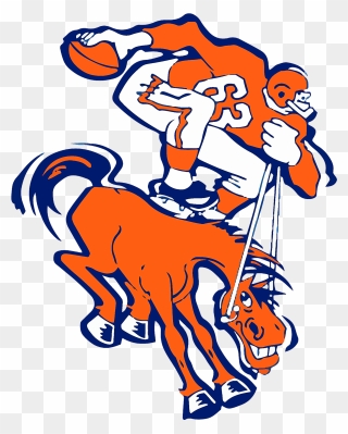 Denver Broncos Logo Evolution Clipart