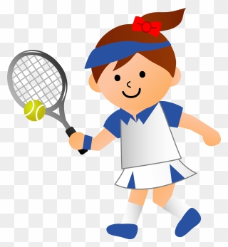 Tennis Player Sports Clipart - テニス ラケット イラスト - Png Download