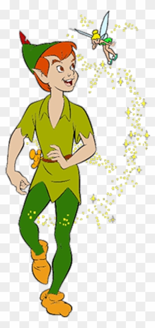 Peter Pan Tinker Bell Peter And Wendy Captain Hook - Peter Pan And Tinkerbell Clipart - Png Download