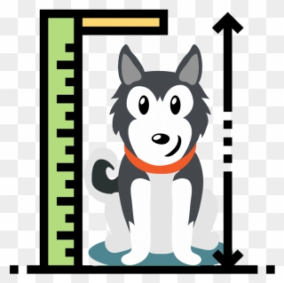 Siberian Husky Size - Ruler Measuring Height Clipart - Png Download
