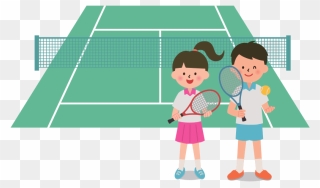 People Playing Tennis Clipart - Png Download