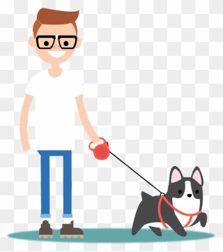 Dog Walking Service In Bexley, Sidcup And Surrounding - Walking A Dog Cartoon Clipart