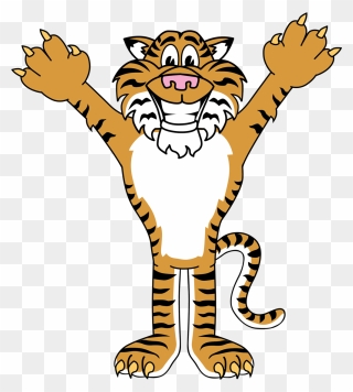 Sme Tiger Mascot - Cartoon Tiger Standing Up Clipart