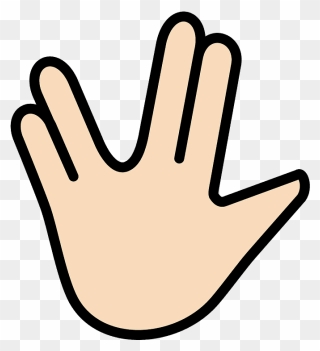 Vulcan Salute Emoji Clipart - Emoji Hand Signs Meaning - Png Download