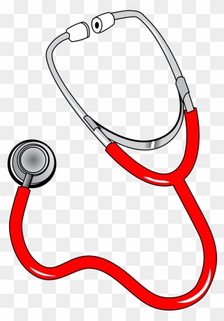 Red Stethoscope Svg Clip Arts - Stethoscope Drawing With Parts - Png Download