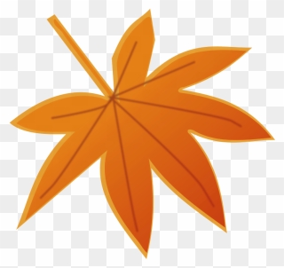 Orange Autumn Leaf Vector Image - Leaf Clip Art - Png Download