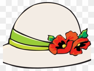 Cartoon Hat With Flower Clipart