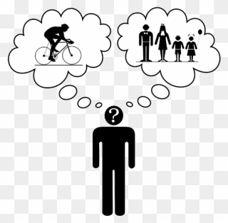 Cycling Versus Family - Clip Art - Png Download