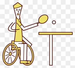 Illustration Of A Paralympic Table Tennis Player Clipart