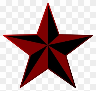 Red, Black, Western, Rock, Star, Punk, Stars, Free - Black Red Star Clipart