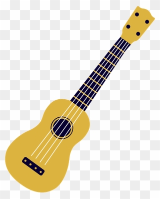 Ukulele Musical Instrument Clipart - Yellow Ukulele - Png Download