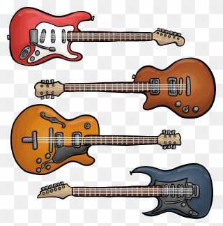 Electric Ukulele Guitar Bass Rock Hand-painted Clipart - Imágenes De Guitarra Fantástica - Png Download