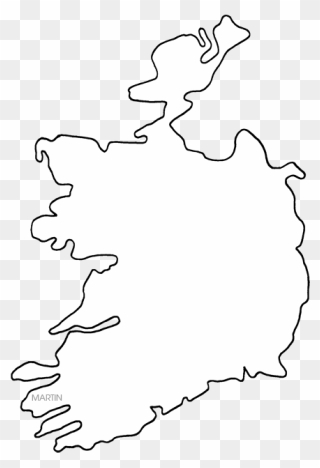 Map Of Ireland, Blank - Map Clipart