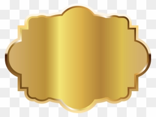 Transparent Tag Template Png - Clipart Label Gold