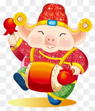 Chinese Domestic Lucky Pig Year Zodiac Clipart - Png Download