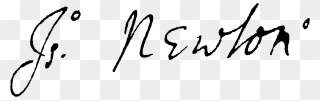 Isaac Newton Signature Clipart