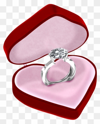 Clipart Library Stock Diamond Ring In Heart Box Png - Wedding Ring In A Box Transparent Png