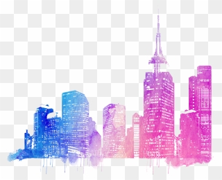 Drawing Cityscape City - City Skyline Png Clipart