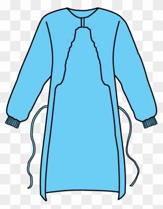 Hospital Ppe Gown Clip Art - Png Download