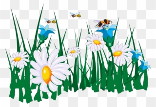 Bees Pollenating Png Images - Flowers And Bees Clip Art Transparent Png