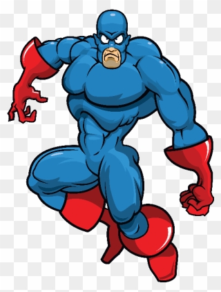 Blue Mascot - Super Villains Png Cartoon Clipart