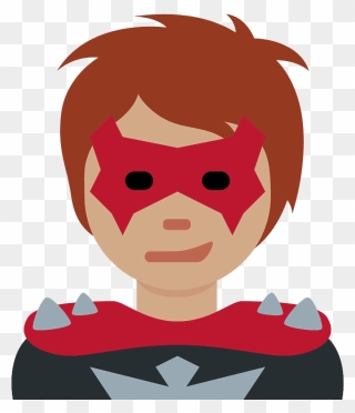Supervillain Emoji Clipart - Supervillain - Png Download
